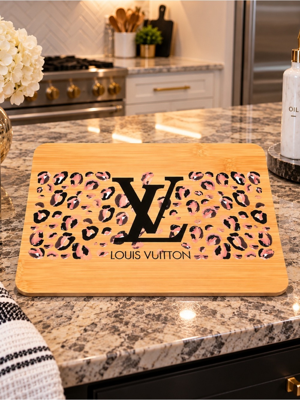 Leopard Bamboo Cutting Board